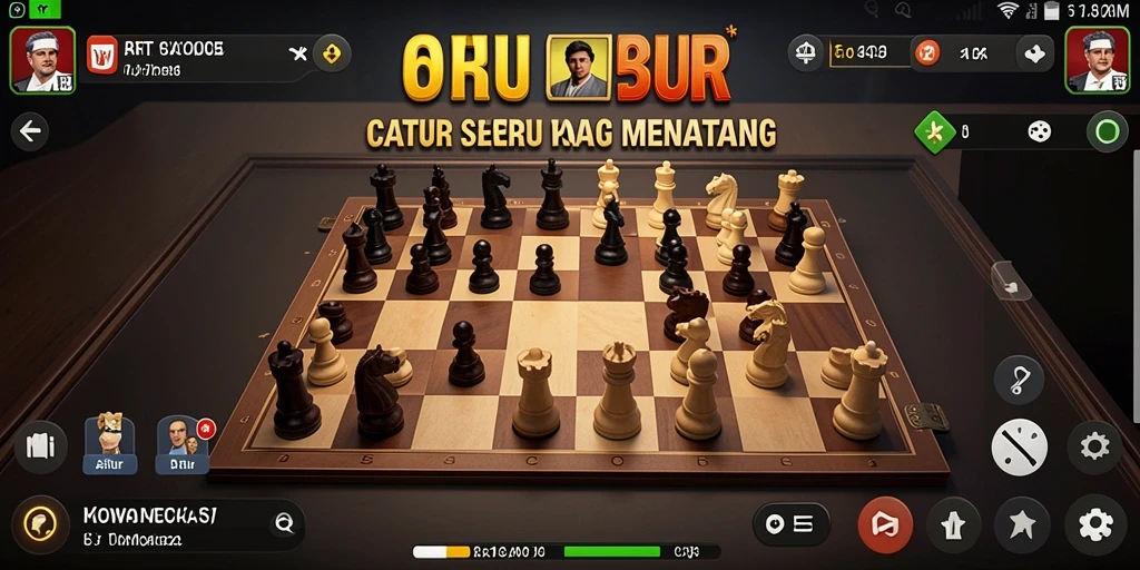 Tampilan antarmuka 5RT dengan papan catur interaktif.