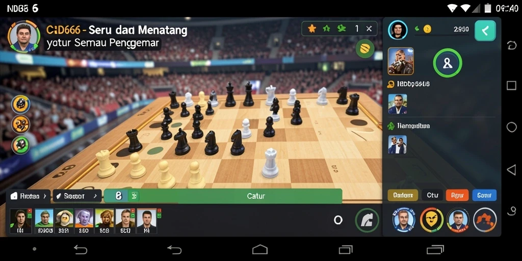 Antarmuka permainan Catur yang menarik dan interaktif.