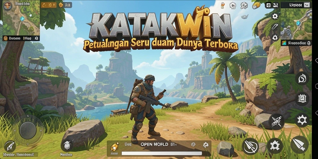 Tampilan antarmuka KATAKWIN yang menakjubkan dalam mode Open World.