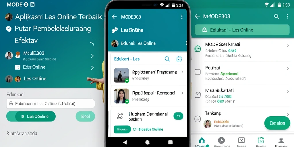 Antarmuka pengguna MODE303 yang intuitif dan mudah digunakan.