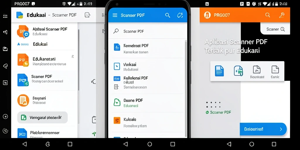 Antarmuka pengguna PRG007 yang intuitif untuk pemindaian PDF.