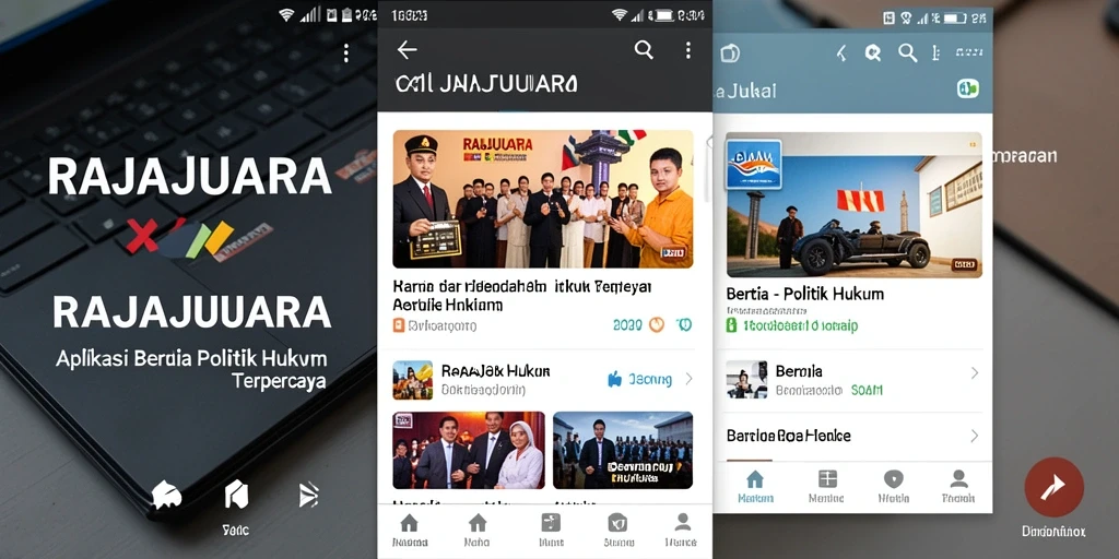 Tampilan antarmuka RAJAJUARA dengan informasi politik dan hukum