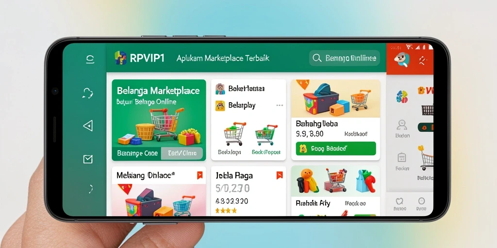 Antarmuka RPVIP1 yang intuitif dan mudah digunakan untuk belanja online.