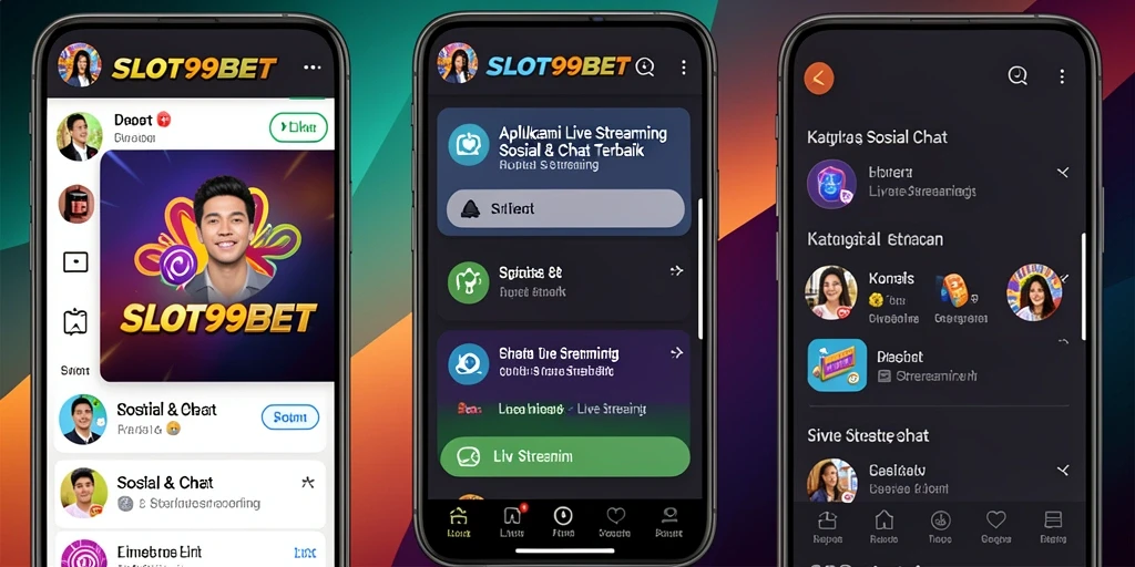 Antarmuka aplikasi SLOT99BET yang menarik dan mudah digunakan untuk live streaming.